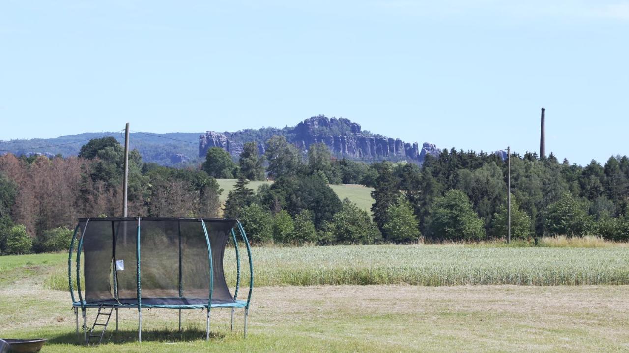 Auszeit Mit Weitblick In Der Saechsischen Schweiz - Kleiner Bauernhof Mit Tieren Und Wallbox Rathmannsdorf Eksteriør billede